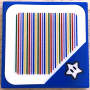 Placă netedă 2 X 2 decorată cu autocolant cod de bară