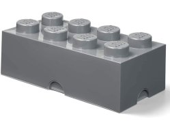 Cutie depozitare LEGO 2x4 gri inchis